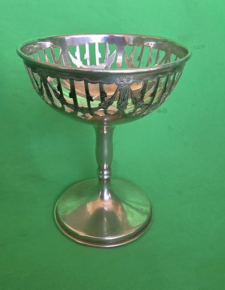 Antique 1897 Gorham Sterling Reticulated Sherbet Cup Holder Base Only 1681A