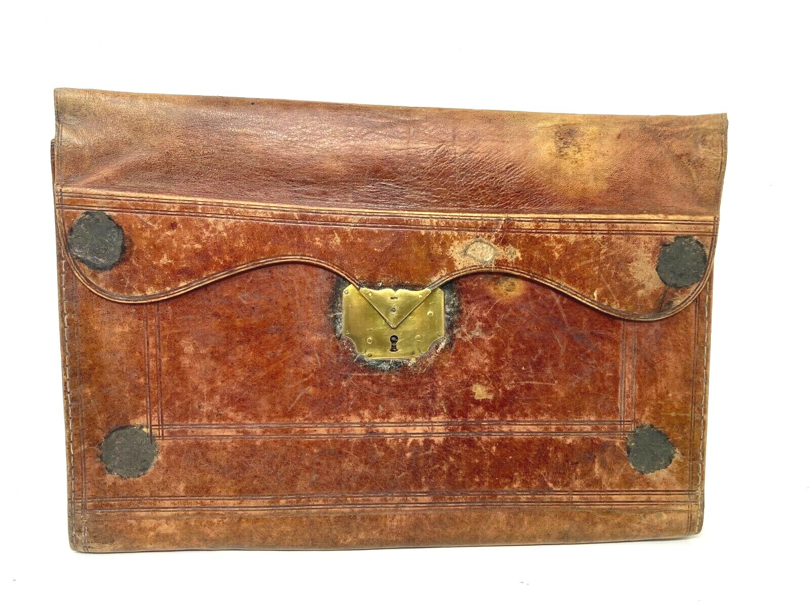 Leather Wallet 18th Century & Documents & Royalist & Fleur-De-Lys