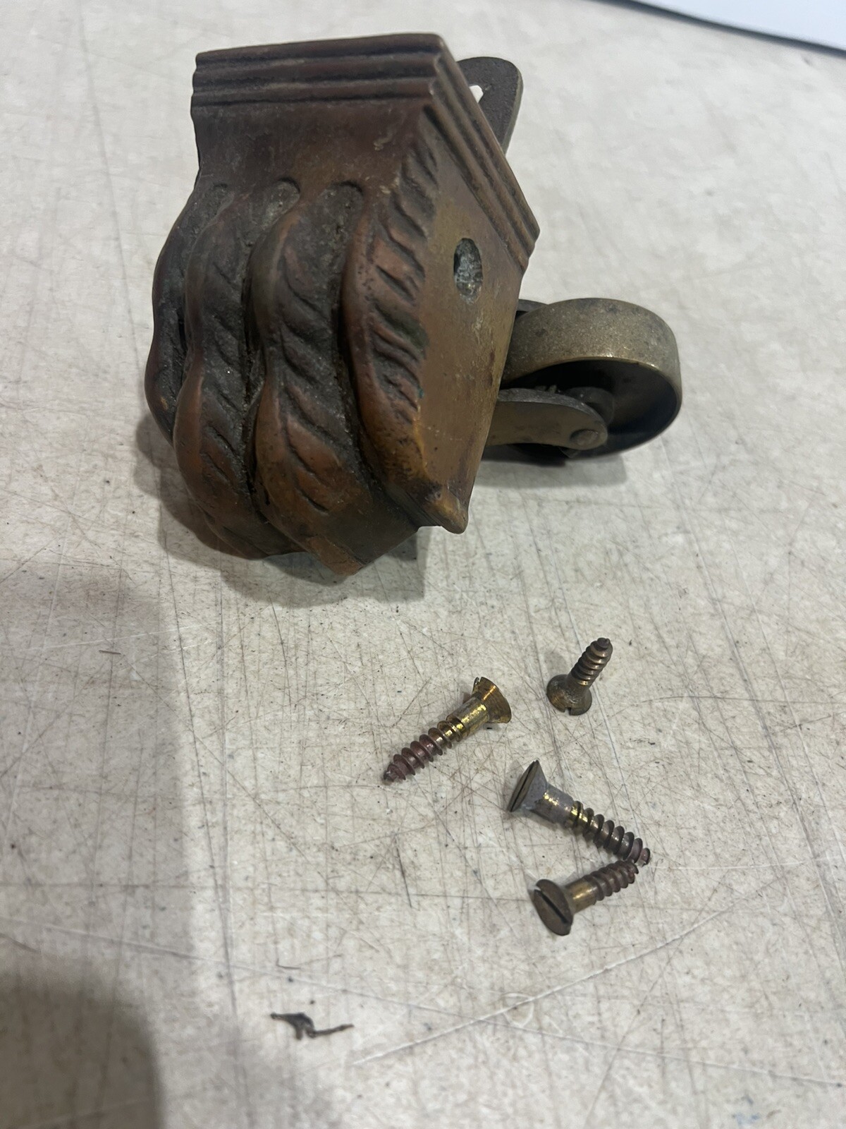 Antique Lion Claw Feet Furniture Table Leg Foot Brass/Bronze & Caster Hardware