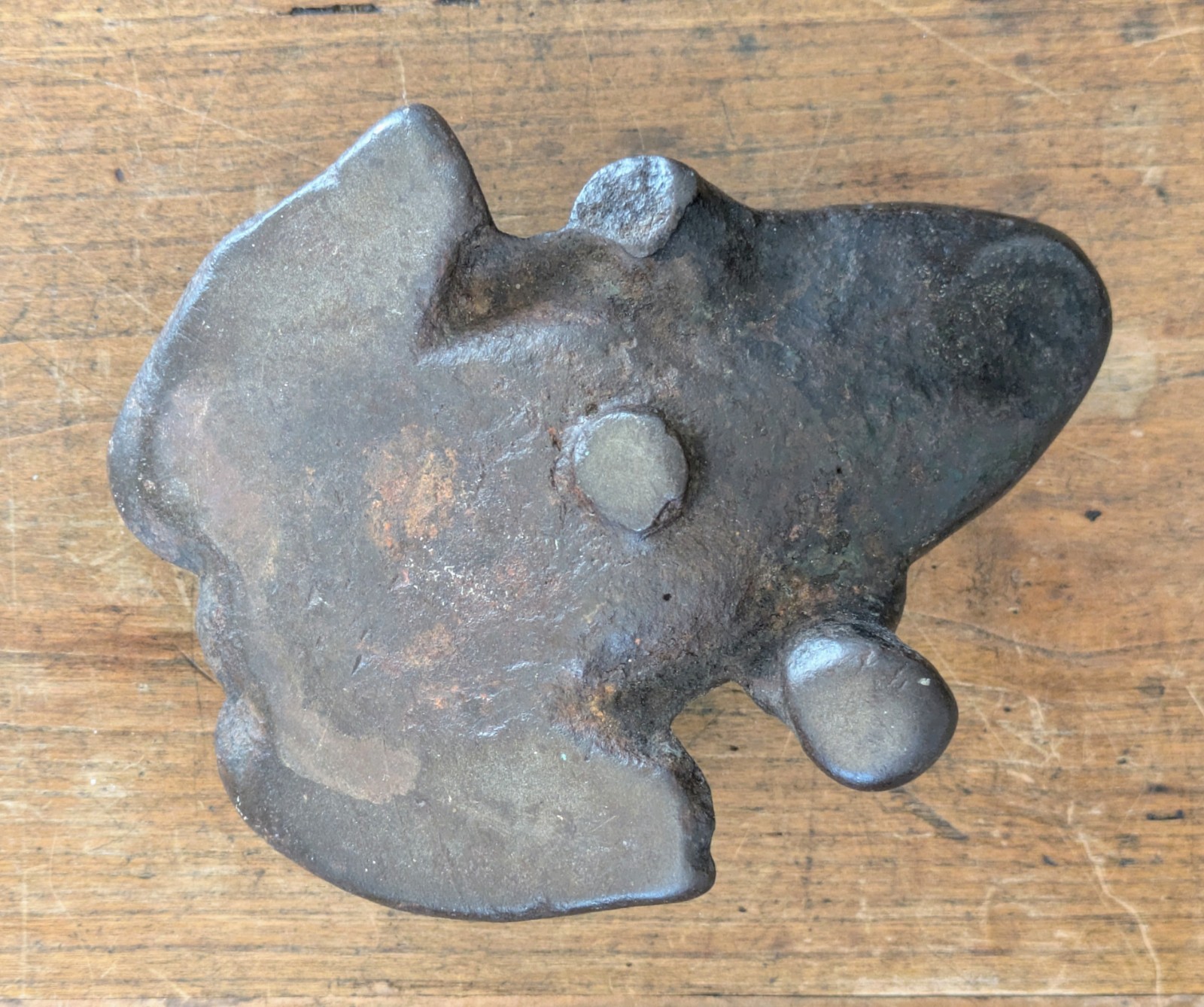 Antique Cast Iron Frog Doorstop – Solid & Heavy Primitive Garden Decor