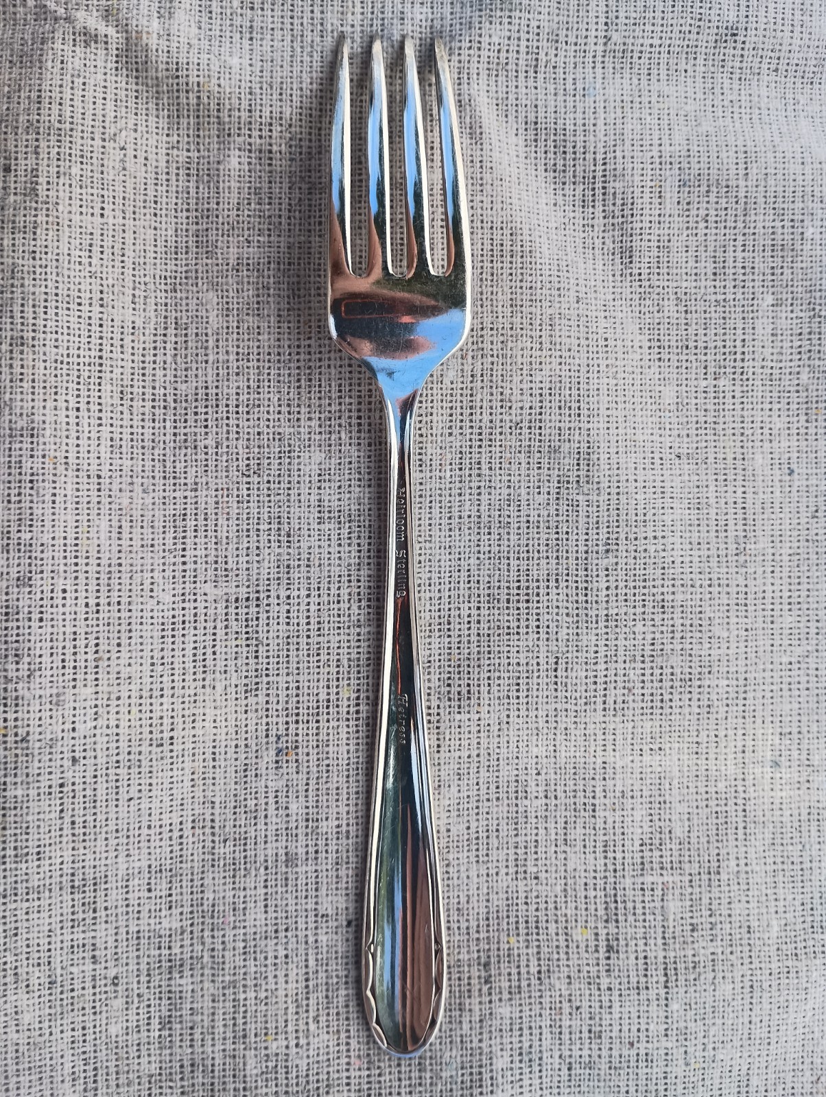 Onieda Heiress Sterling Silver Flatware Set of 8 4-Pronged Forks, No Monogram