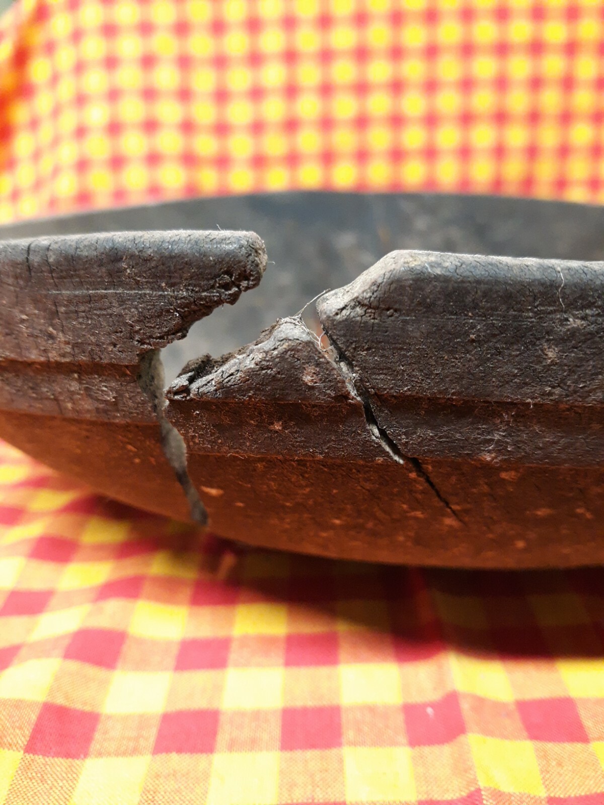 Antique Colonial American primitive carved wood dough bowl vintage 1700’s-1800’s