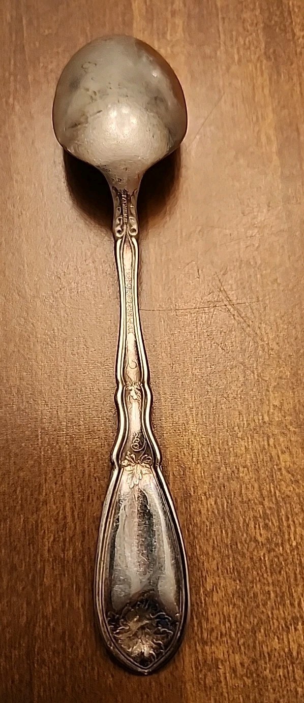 1881 Rogers A1 Isabella Pattern Silverplate Teaspoon Grapes 6″ Vintage Antique