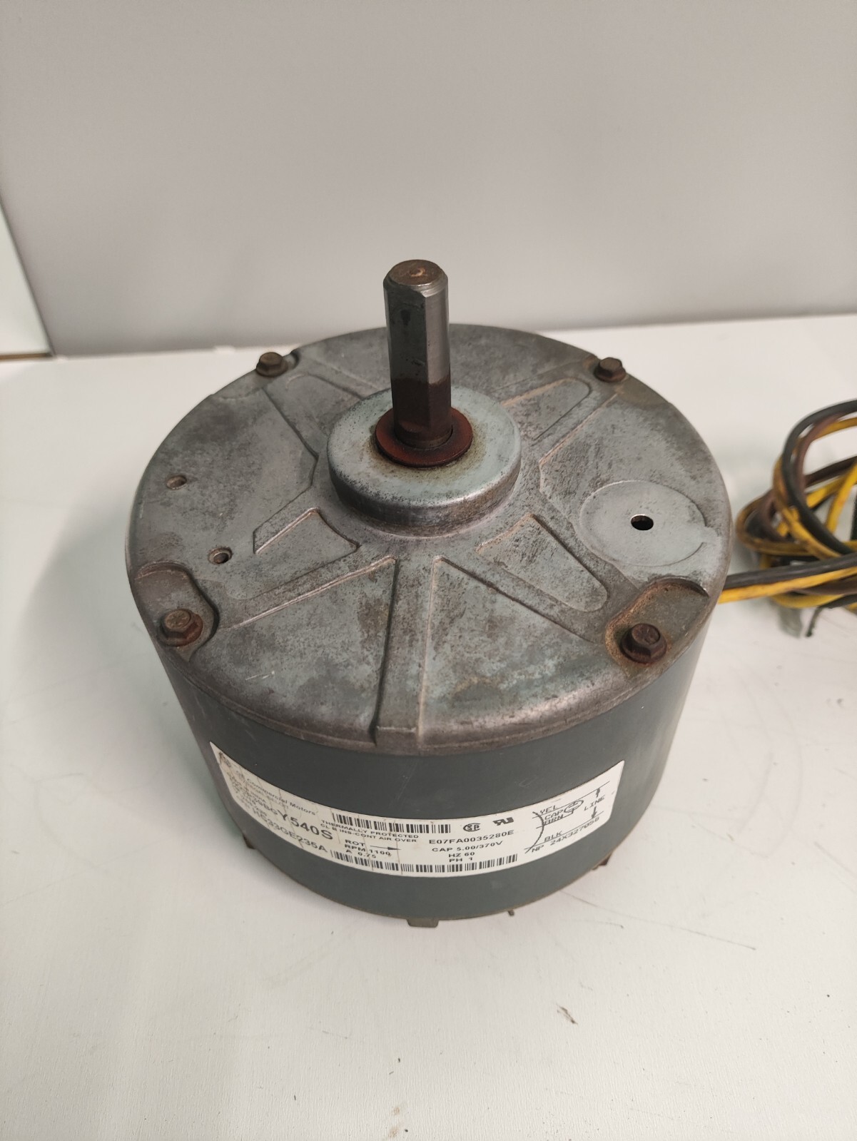 GE Motors 5KCPBGY540S 1/10HP, CPN: HC33GE235A, 200/230V, 0.75A, 1100RPM