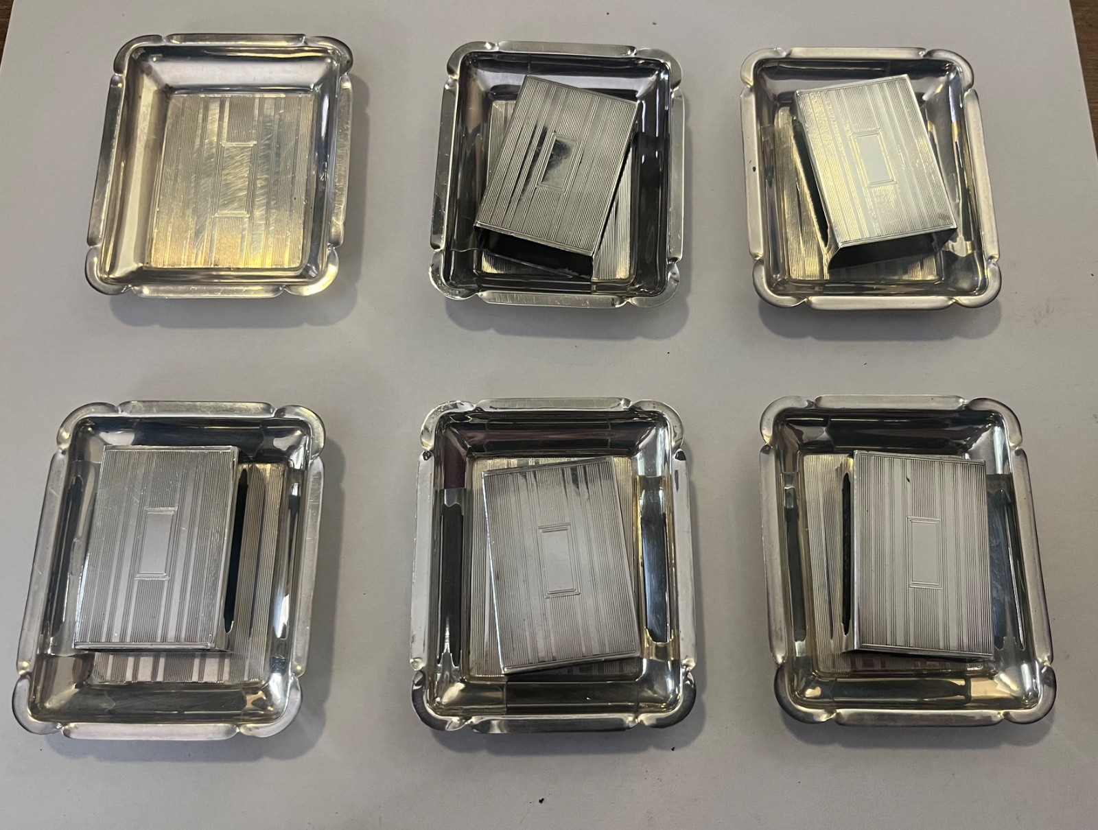 Sterling Silver CLASSIC Ashtray & Matchbox 1950’s Era. Read full description.