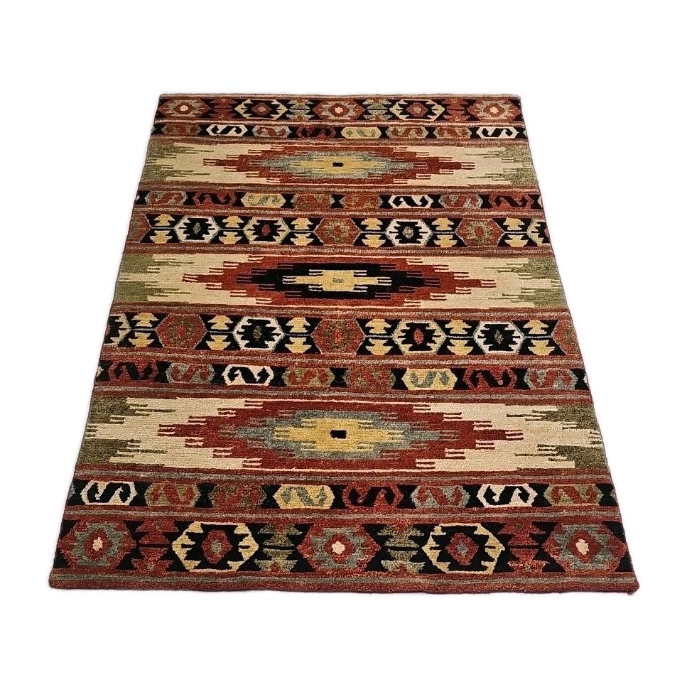 Hand-knotted 100% Wool Pile Fine South West Rug Made In Nepal 3’11″×5’9″