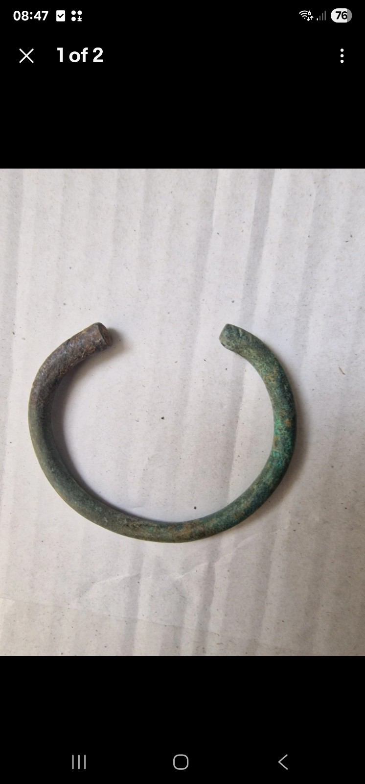 Original roman bronze bracelet 200 ad