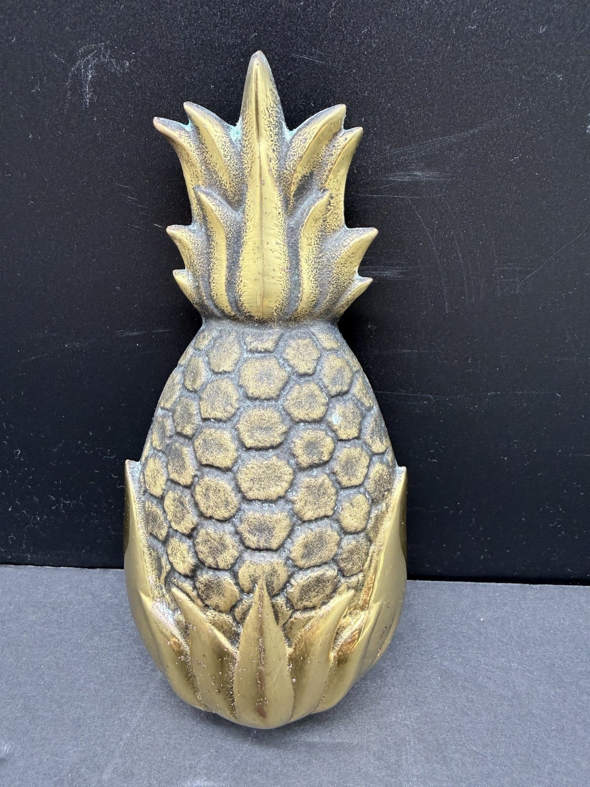 Vintage Solid Brass Pineapple Door Knocker Signed M. Healy ’97 Premium Heavy