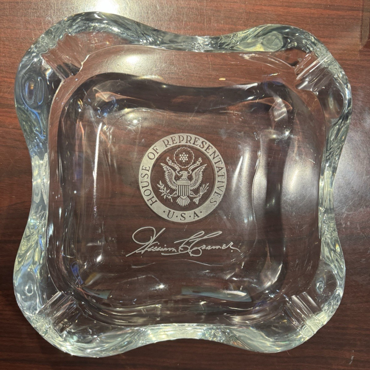 8 ” Heavy-crystal (6lbs+) “House of Representatives” Ash Tray – SHIPS4FREE2US!!