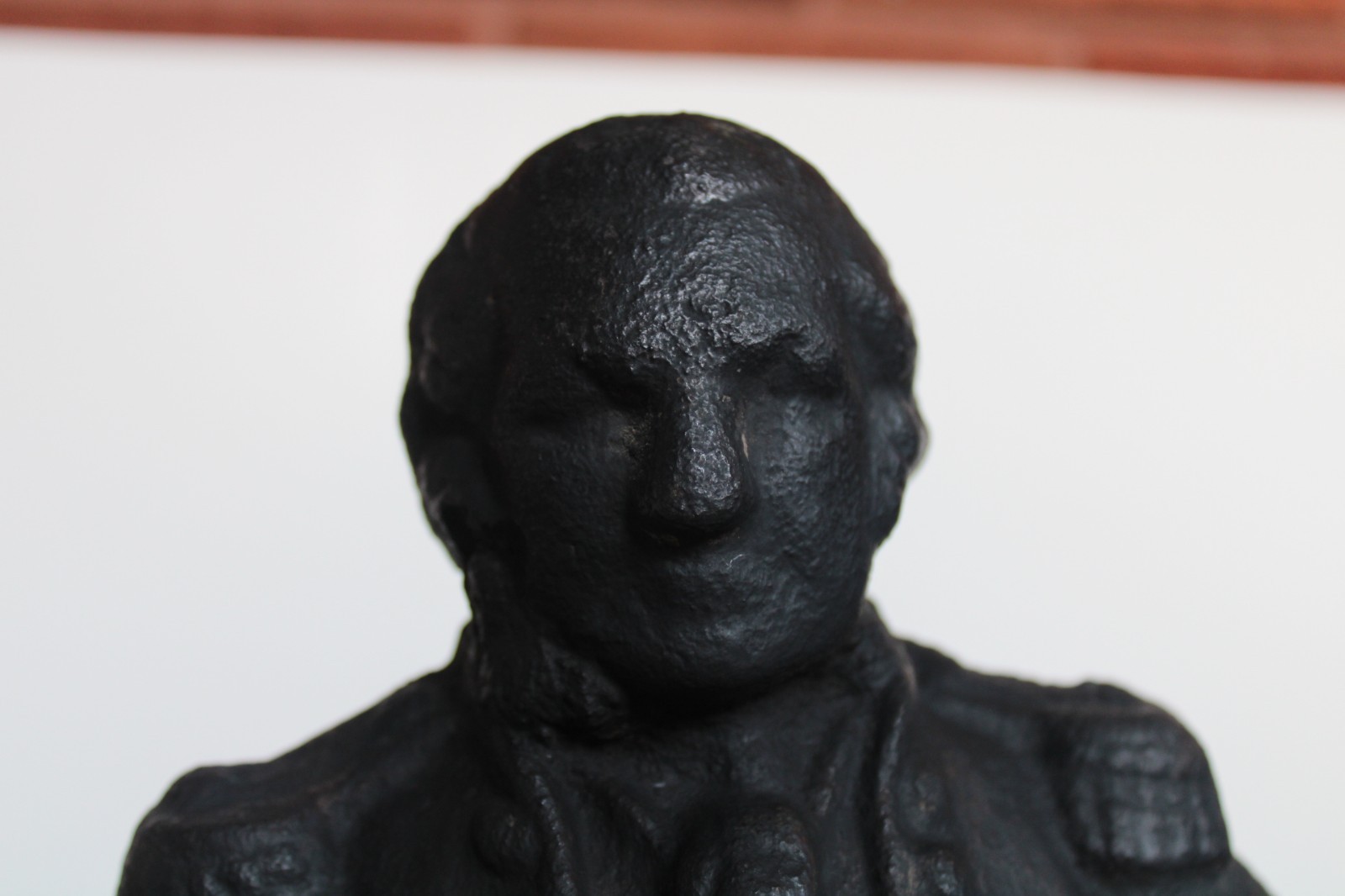 Antique 1876 Centennial George Washington Cast Iron Andirons, Appomattox, VA.