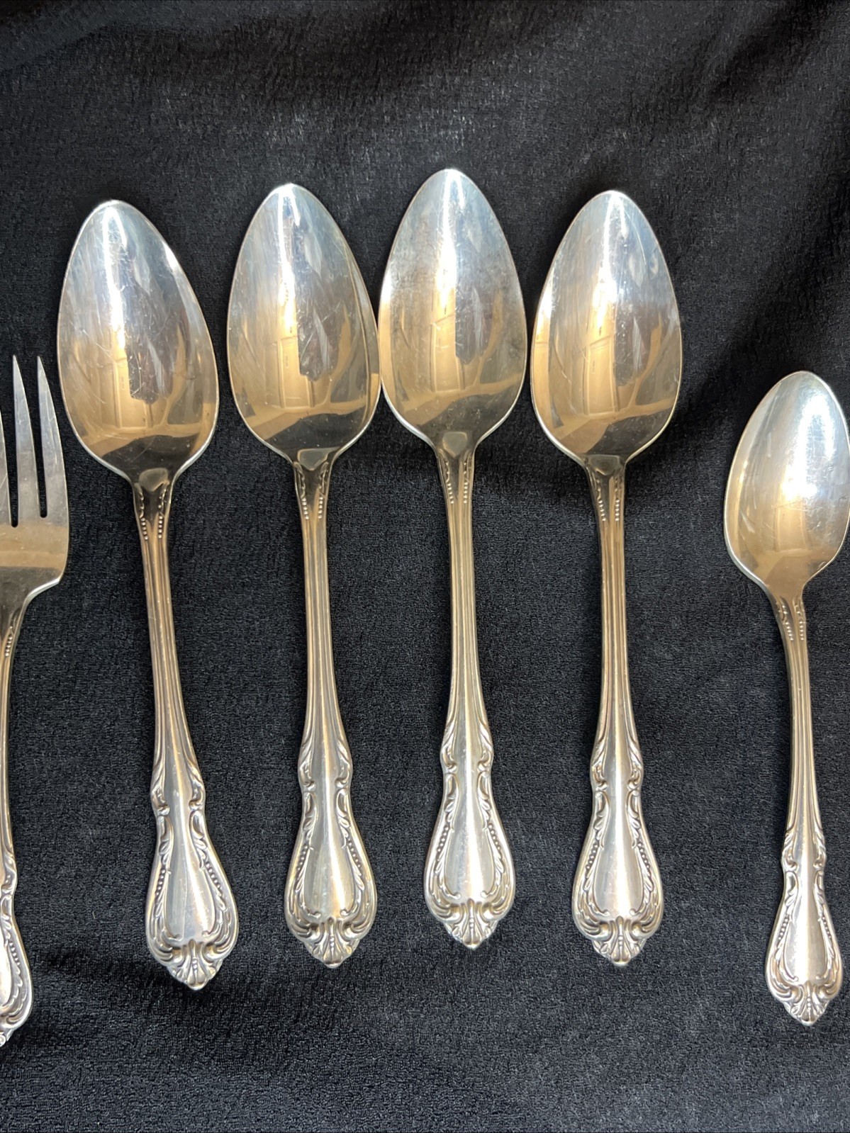 Wm A Rogers Silver Overlaid Oneida Partial Set Chalice-Harmony Some Tarnish