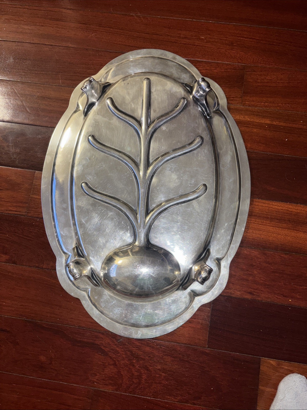 Silver Plate Serving Meat Platter Tray 1425 Large Great For Christmas Dinner
