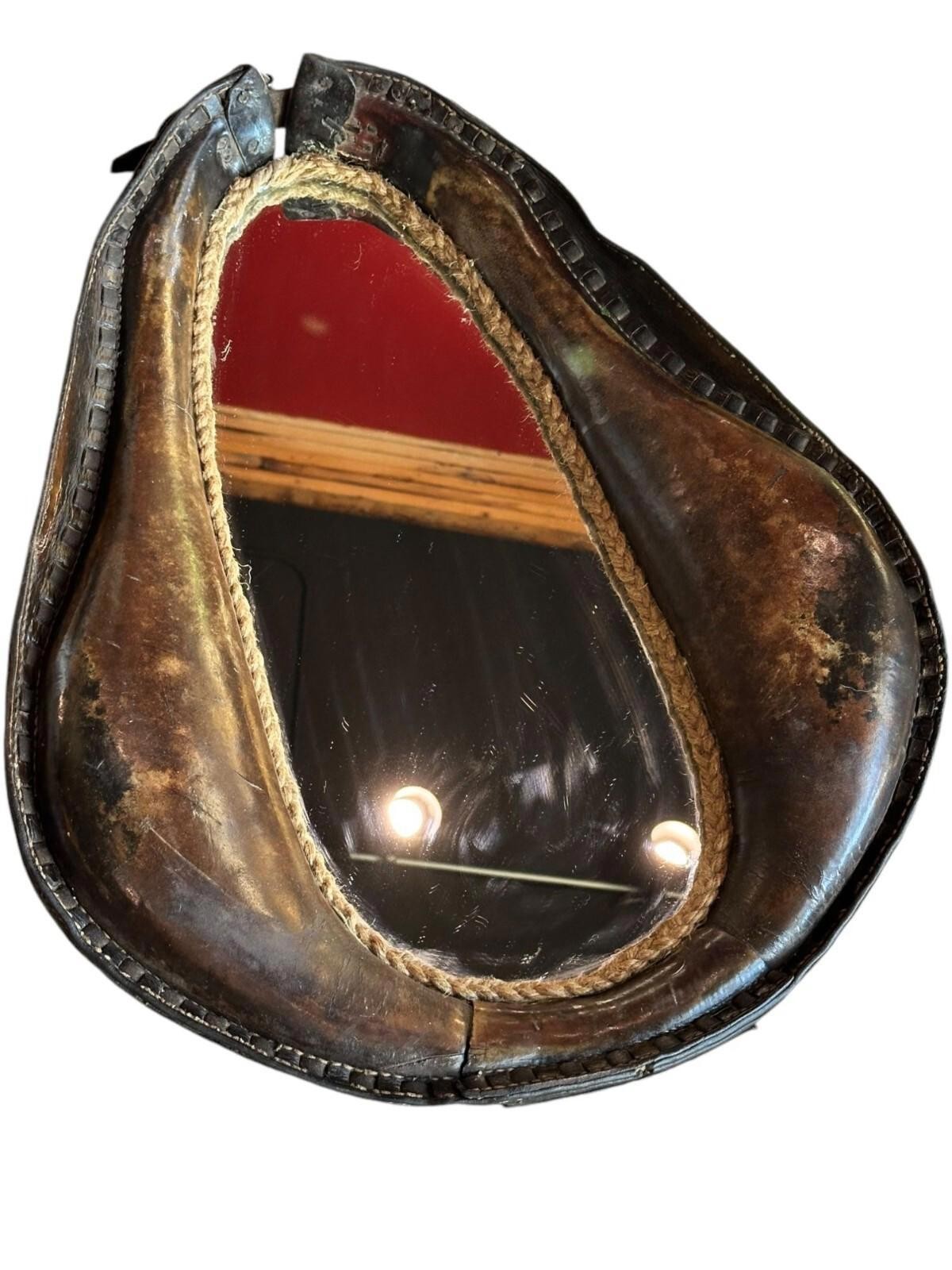 25×19 1/2 Horse Collar Mirror Leather Western Equestrian