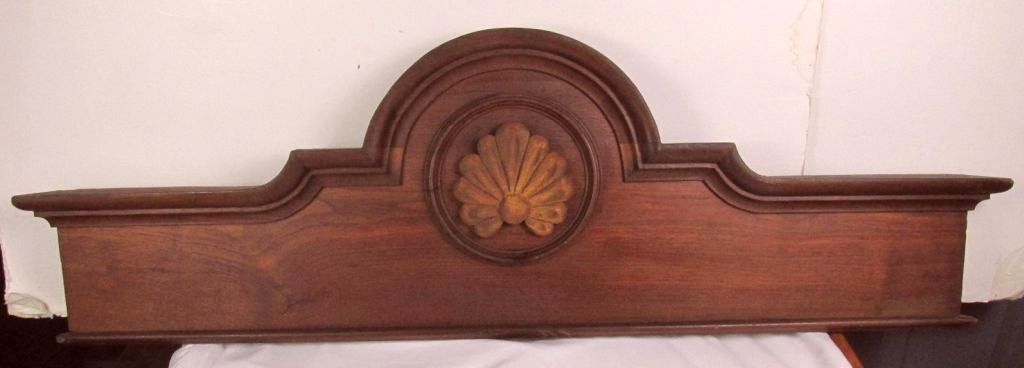 Hand Carved Wood Pediment Reclaimed Salvage Architectural Over Door Armoire