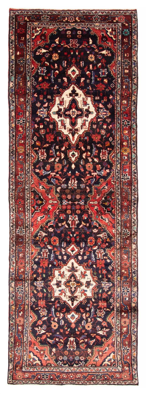 3’2″ x 10’2″ Vintage Hand-knotted Runner Rug Traditional Oriental Wool Carpet