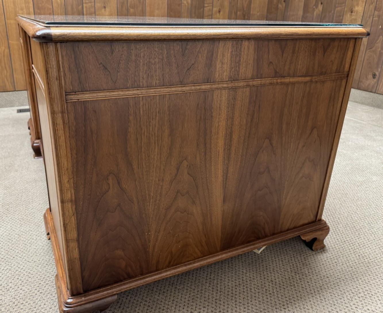 Antique ALL WALNUT 1915’s Era National Brand Banker’s Executive Business Desk