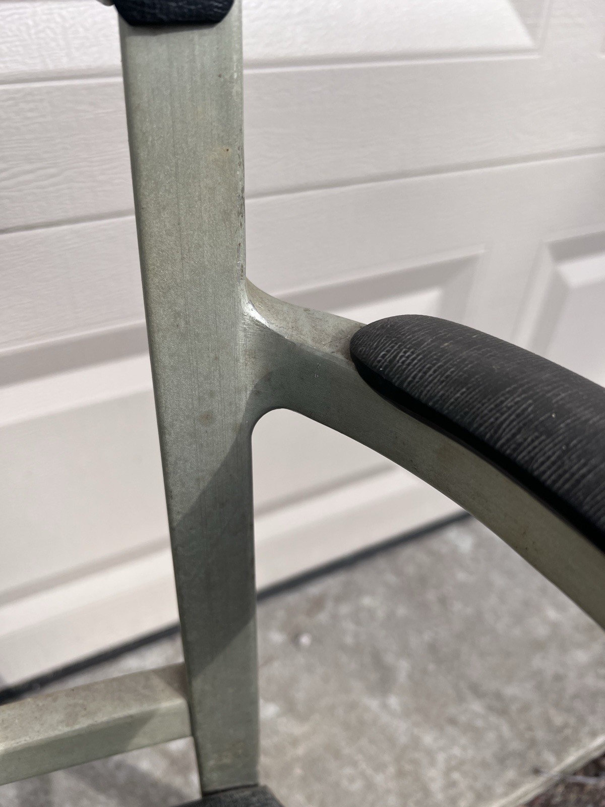 GoodForm Mid Century VINTAGE Industrial ALUMINUM Arm Chair 1970s Art Deco