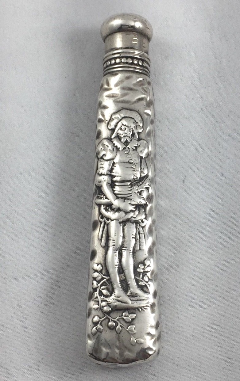 Rare Fountainebleau by Gorham Sterling Perfume Bottle/Flask- 3 7/8″