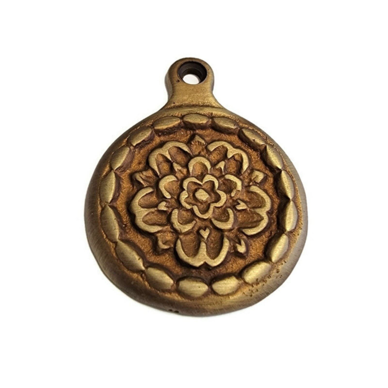 Brass Bed Bolt Cover Antiqued Brass Finish Solid Brass 1 5/8″