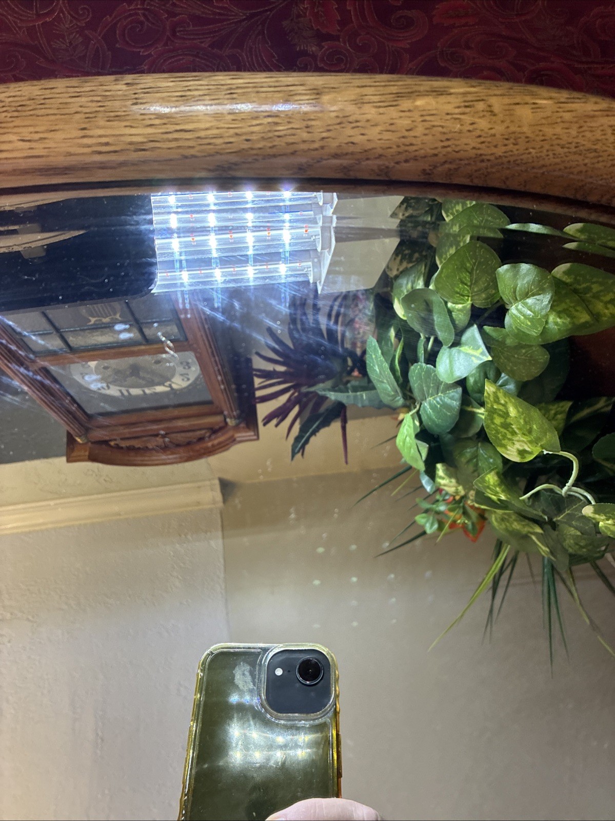 OVAL OAK SOLID, HEAVY DUTY WALL MIRROR, 30”X20”Inch Oak Beveled Mirror Solid Oak