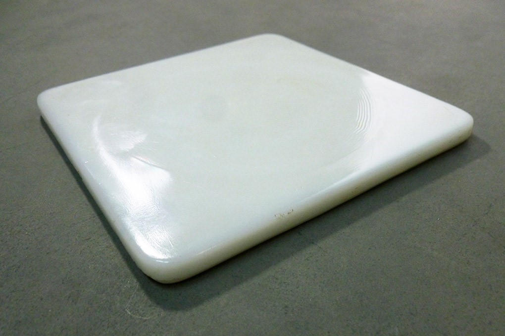 MILK GLASS old SCALE GOODS PLATE 6 x 6 in roberval type FAIRBANKS 1910 era