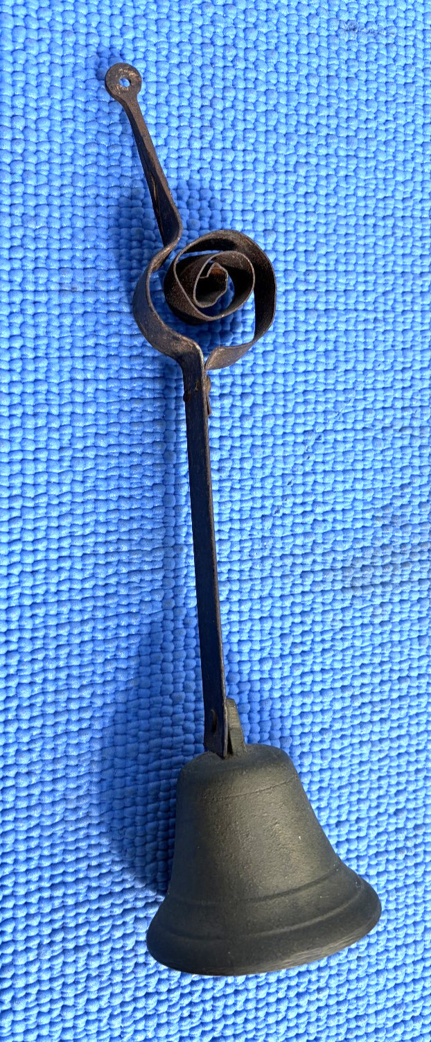 Country Store Shop Keeper Hanging Antique very Old Brass Spring Loaded Door Bell