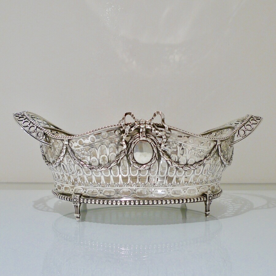 George V Antique Sterling Silver Basket London 1911 Wakely & Wheeler