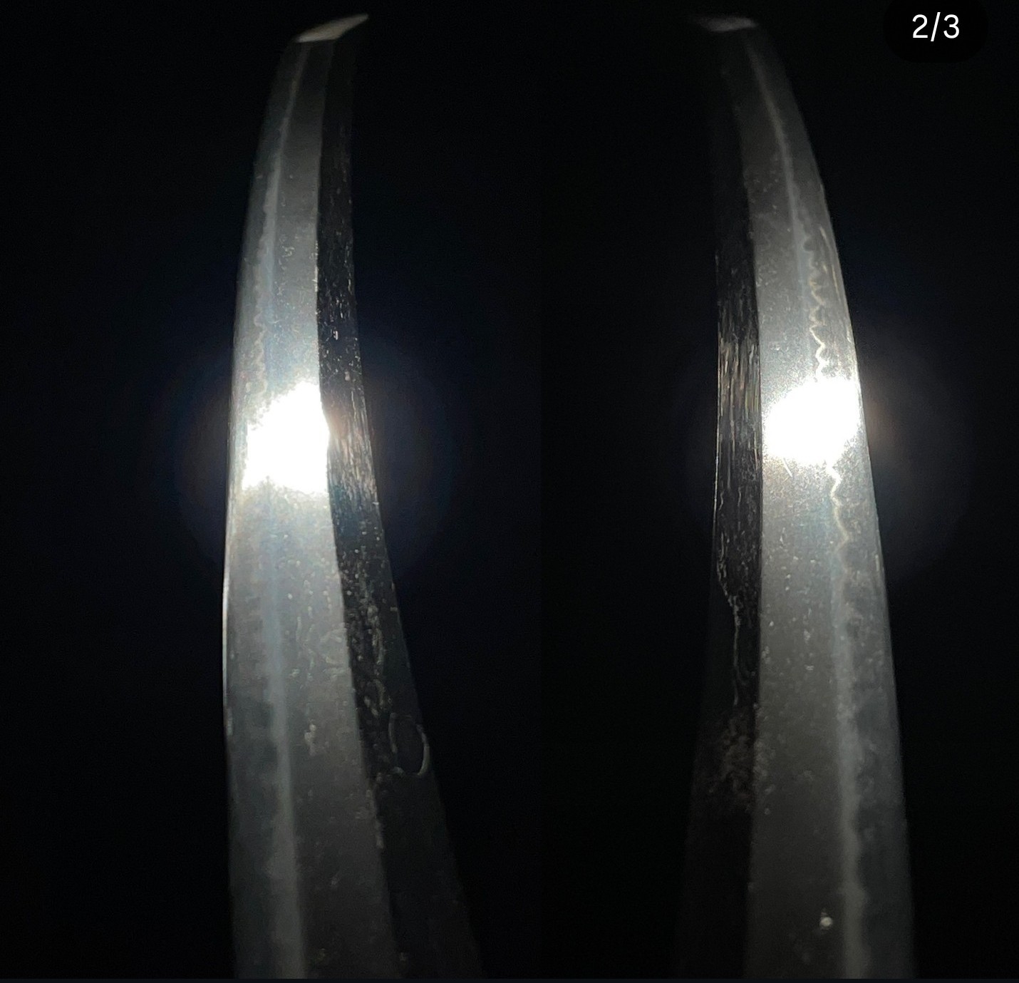Kogunome Hamon Shirasaya Wakizashi, Edo period mumei