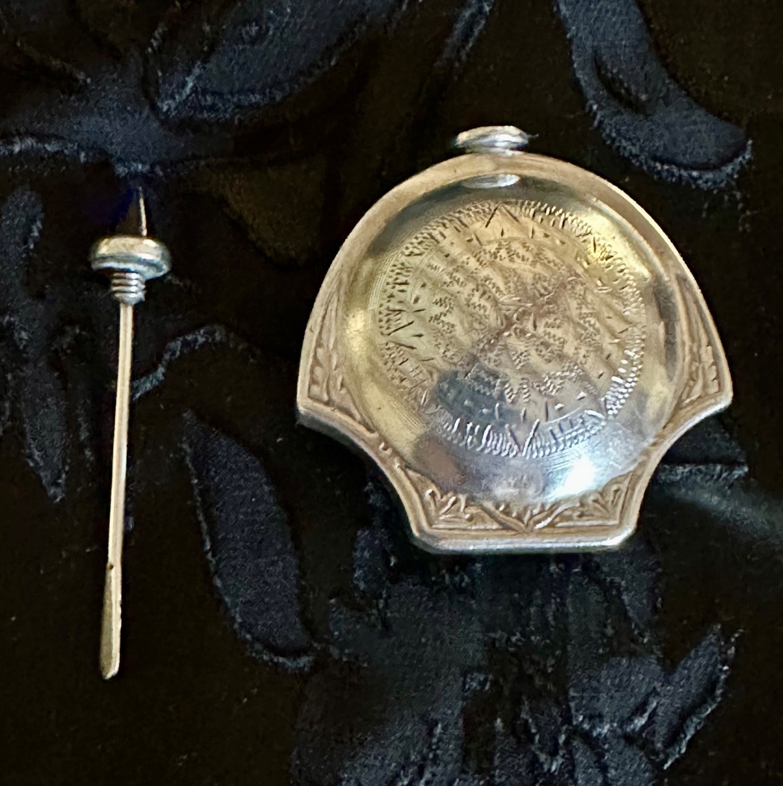 Vintage Ormex Mexico Sterling Silver Perfume Scent Bottle Blue Glass Dauber
