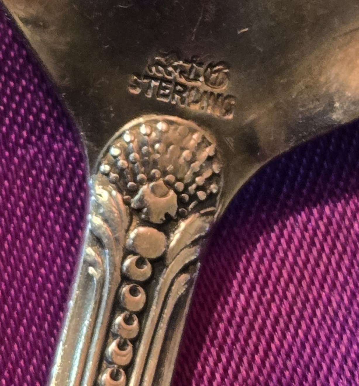 Gorham Sterling Silver VERSAILLES SUGAR SPOON 6 1/4″ Script Monogram pat 1888