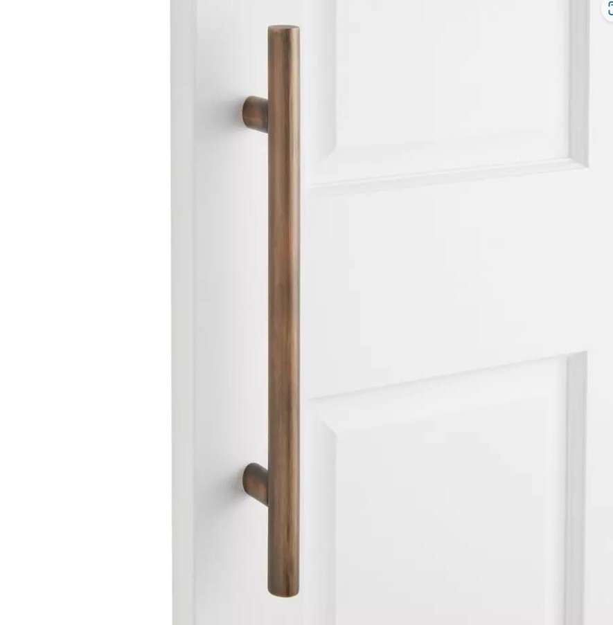 Signature Hardware 36″ Kobe Solid Brass Door Pull in Antique Brass