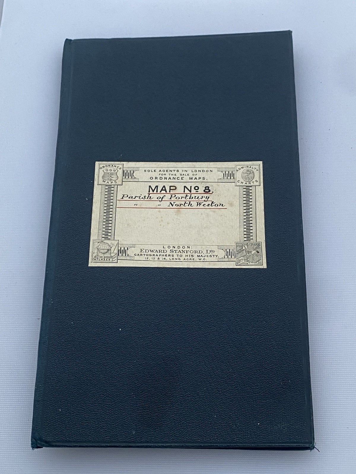 EDWARD STANFORD 1903 LINEN ORDNANCE SURVEY MAP Portbury Weston Somerset Estate