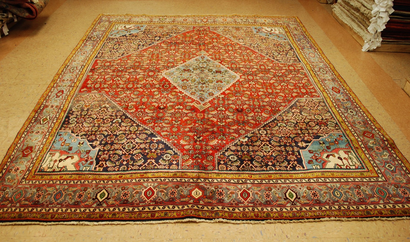 NATURAL WOOL Old Oriental Rugs,Hand Woven,knotted size Approximately 8’5″ x10’8″