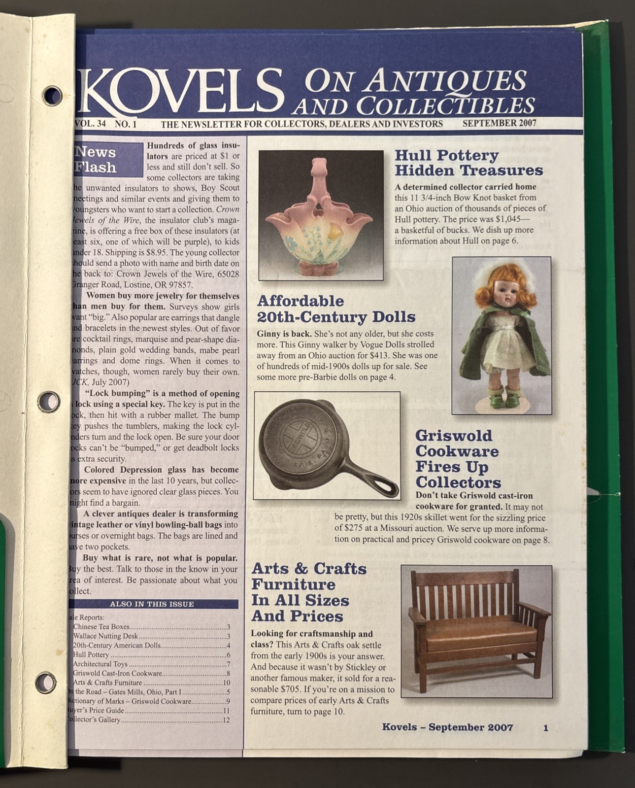 Kovels In Antique & Collectibles 2007-08 Lot Vol 34 Nos 1-5 8-12 Vol. 35 Nos 1-4