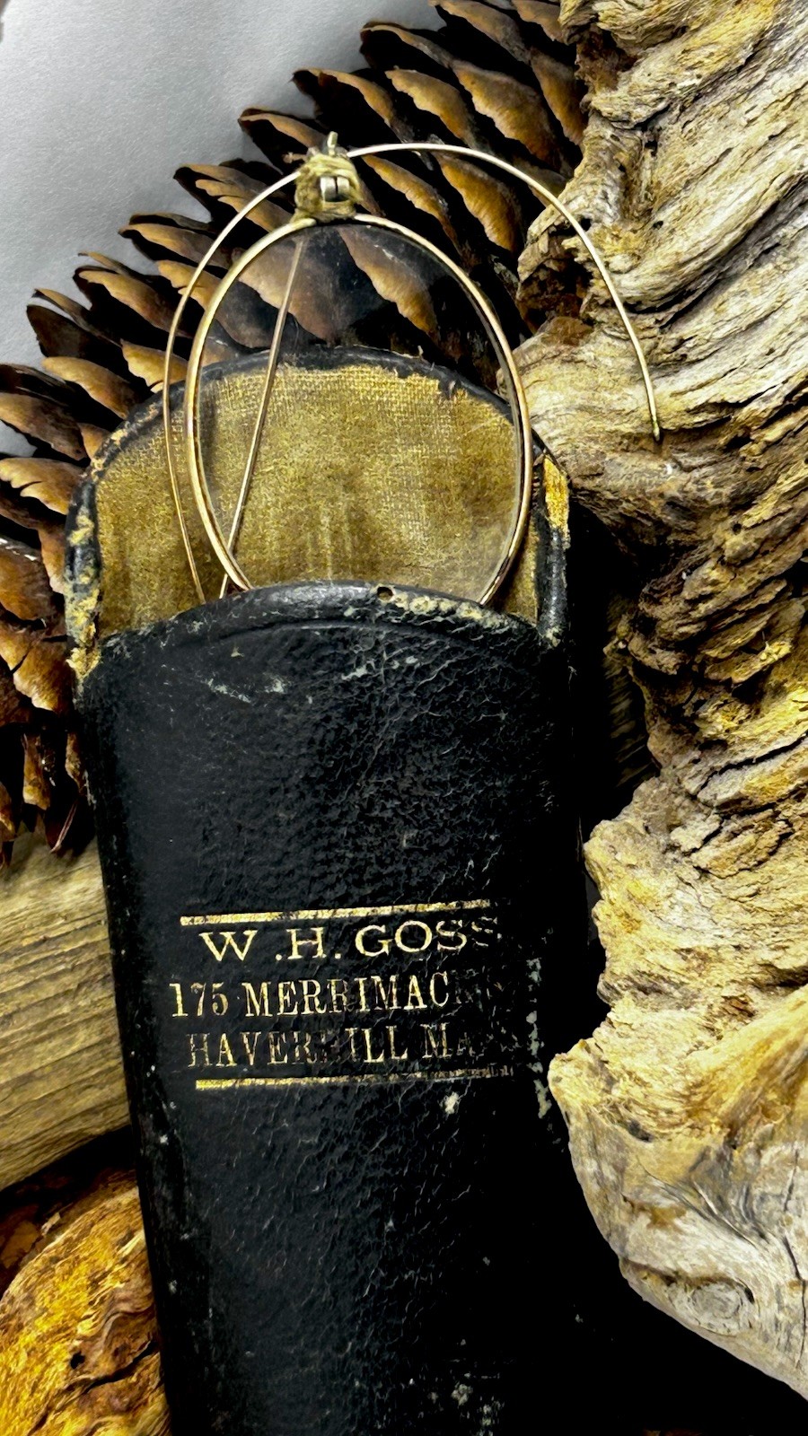 Antique Pince Nez Glasses 10K Gold Filled w/ W.H. Goss Haverhill MA .