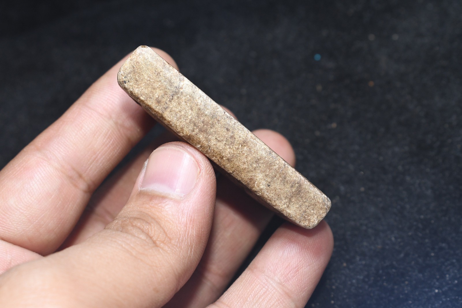 Ancient Middle Eastern Stone Relief Amulet Pendant Depicting a Face