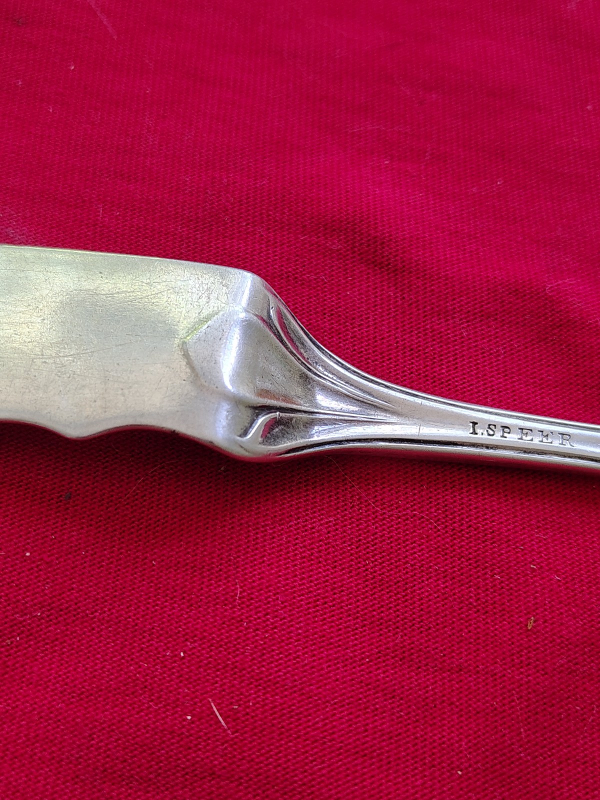 Chicago Coin LEAFY OLIVE Pattern In-Line BUTTER KNIFE-1859 I Speer