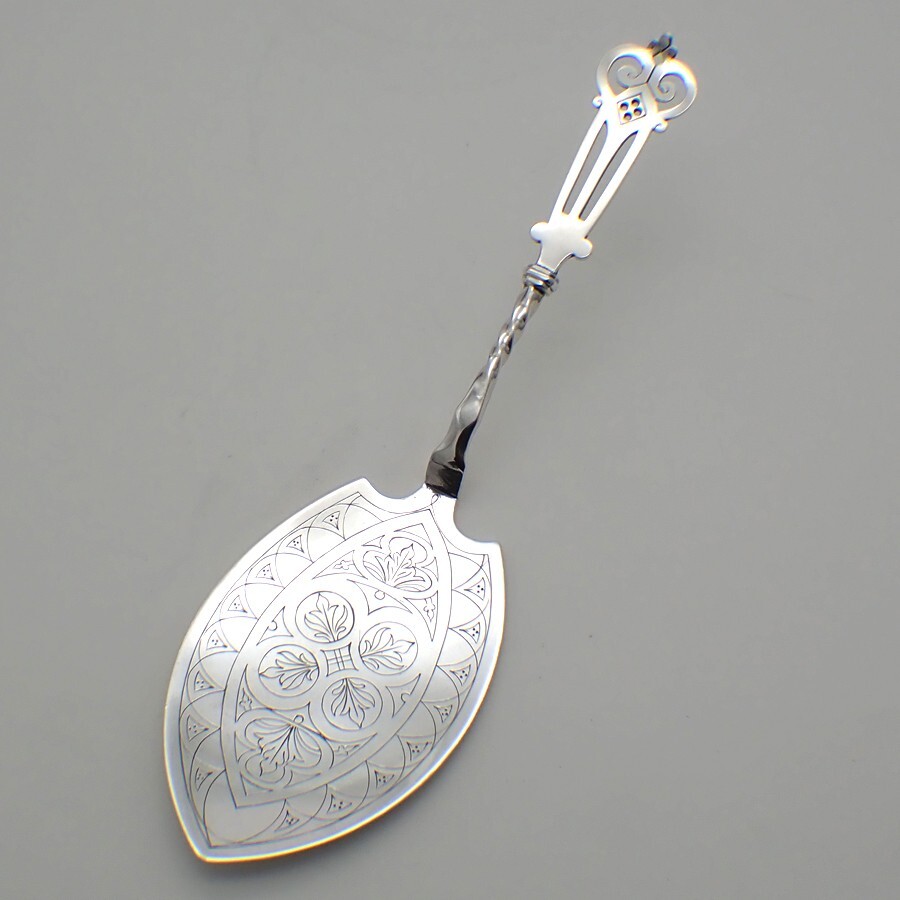 Pie Server Norwegian 13 1/3 Loth Silver Andreas Johan Soelberg Mono NJM AM