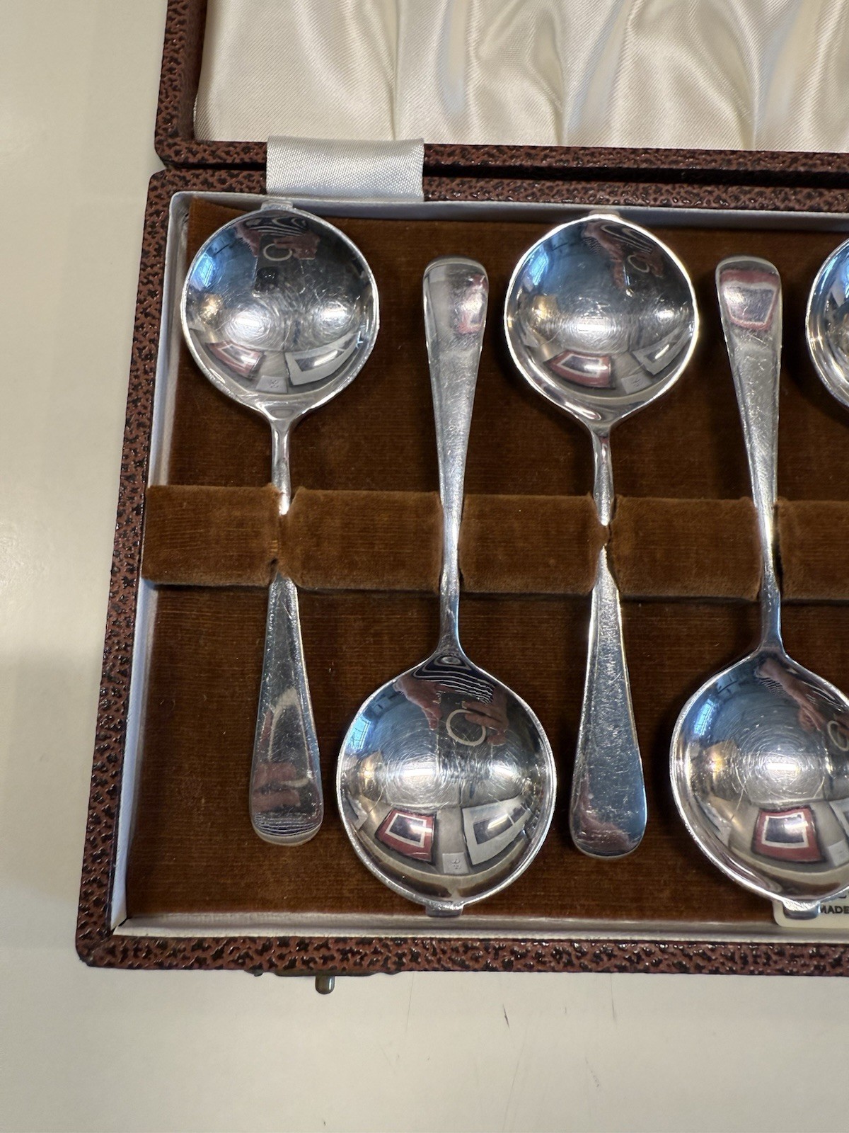 RARE Silver Espresso Spoons From Abercrombie & Fitch, 1912-1914, Original Case