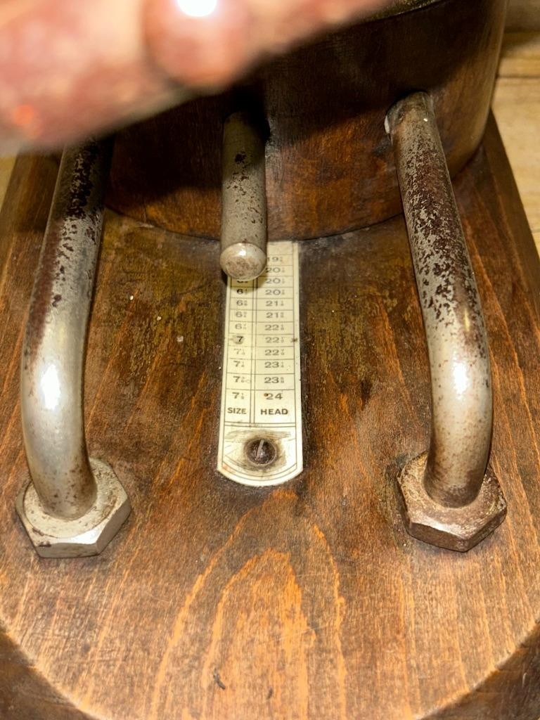 Antique Mechanical Millinery Wooden Hat Stretcher Shop Display Stand​