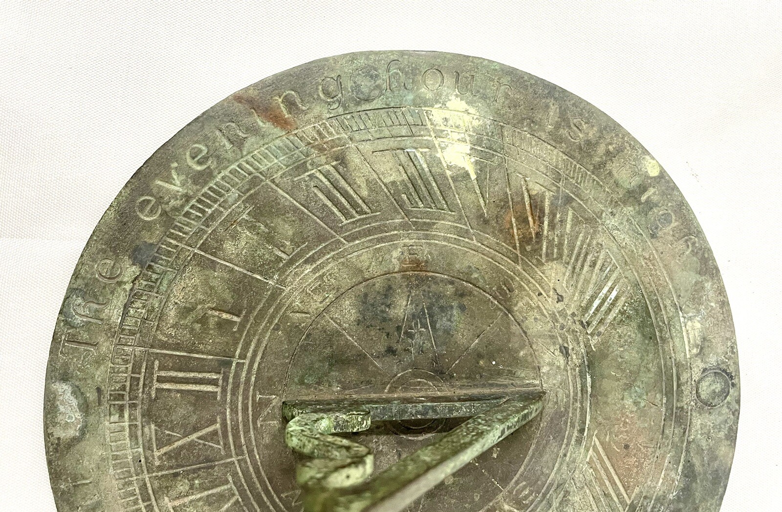 Super Round Authentic Rare Antique 18TH Century Bronze Sundial THOMAS GRICE 1705