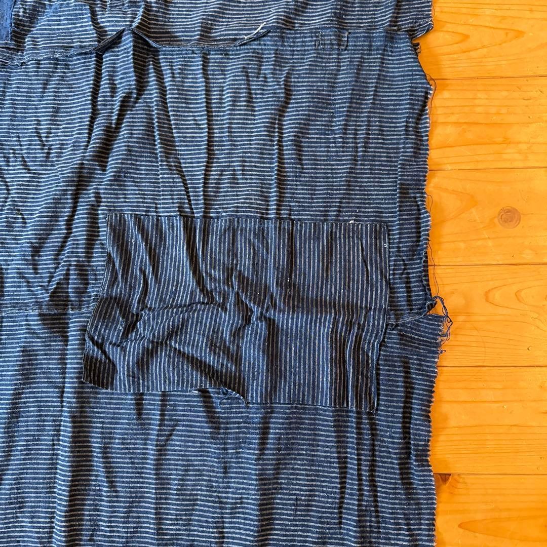 Vintage Japanese Boro Sashiko Patchwork Indigo Cotton Textile 53×31 in