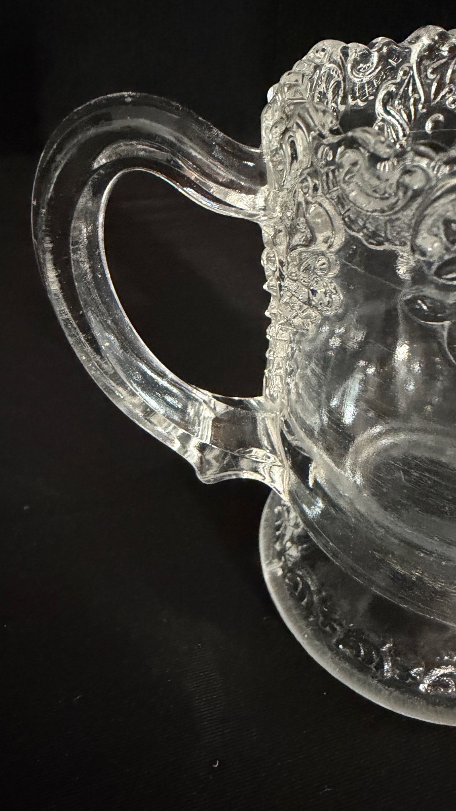 Antique EAPG Tarentums Victoria Pattern Cream Jug