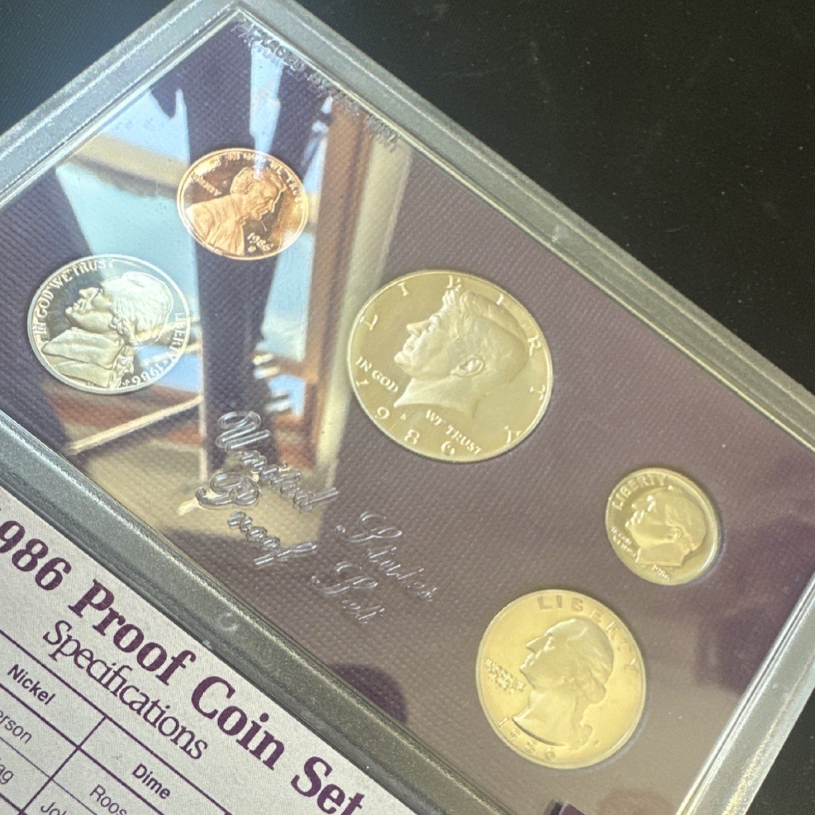 U.S. Mint 1986 Proof Set Uncirculated with Original Packaging & Specifications