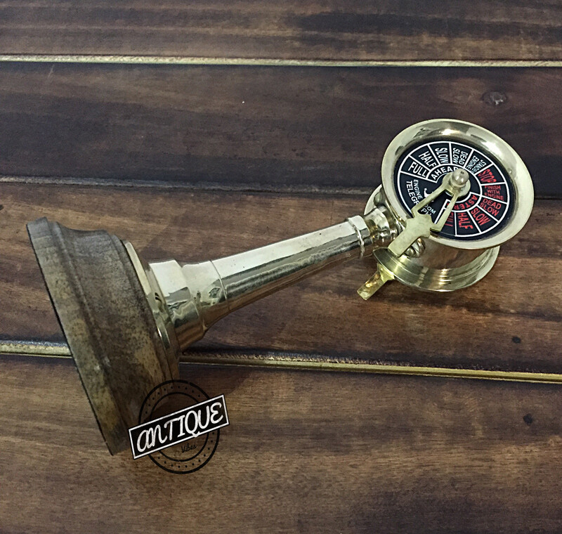 Brass Ship’s Engine Order Telegraph Mini Vintage Maritime Collectible Desk Decor