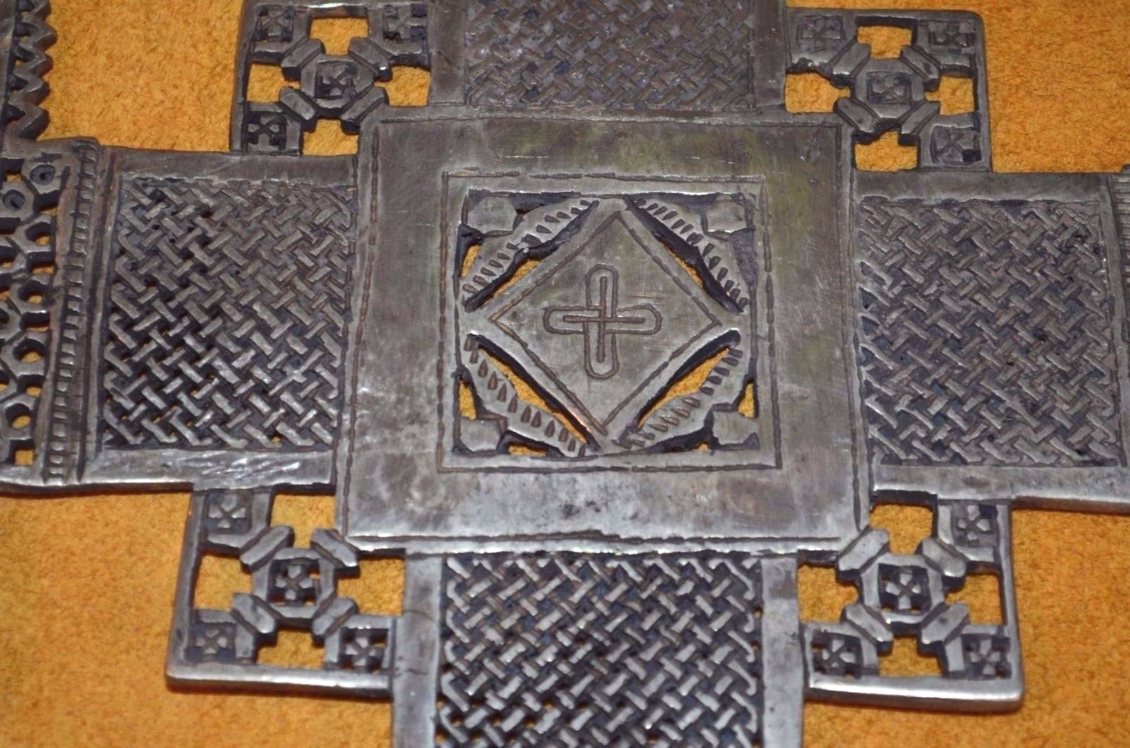 Large Handmade Ethiopian Orthodox Christian Processional Cross, Ethiopia Africa