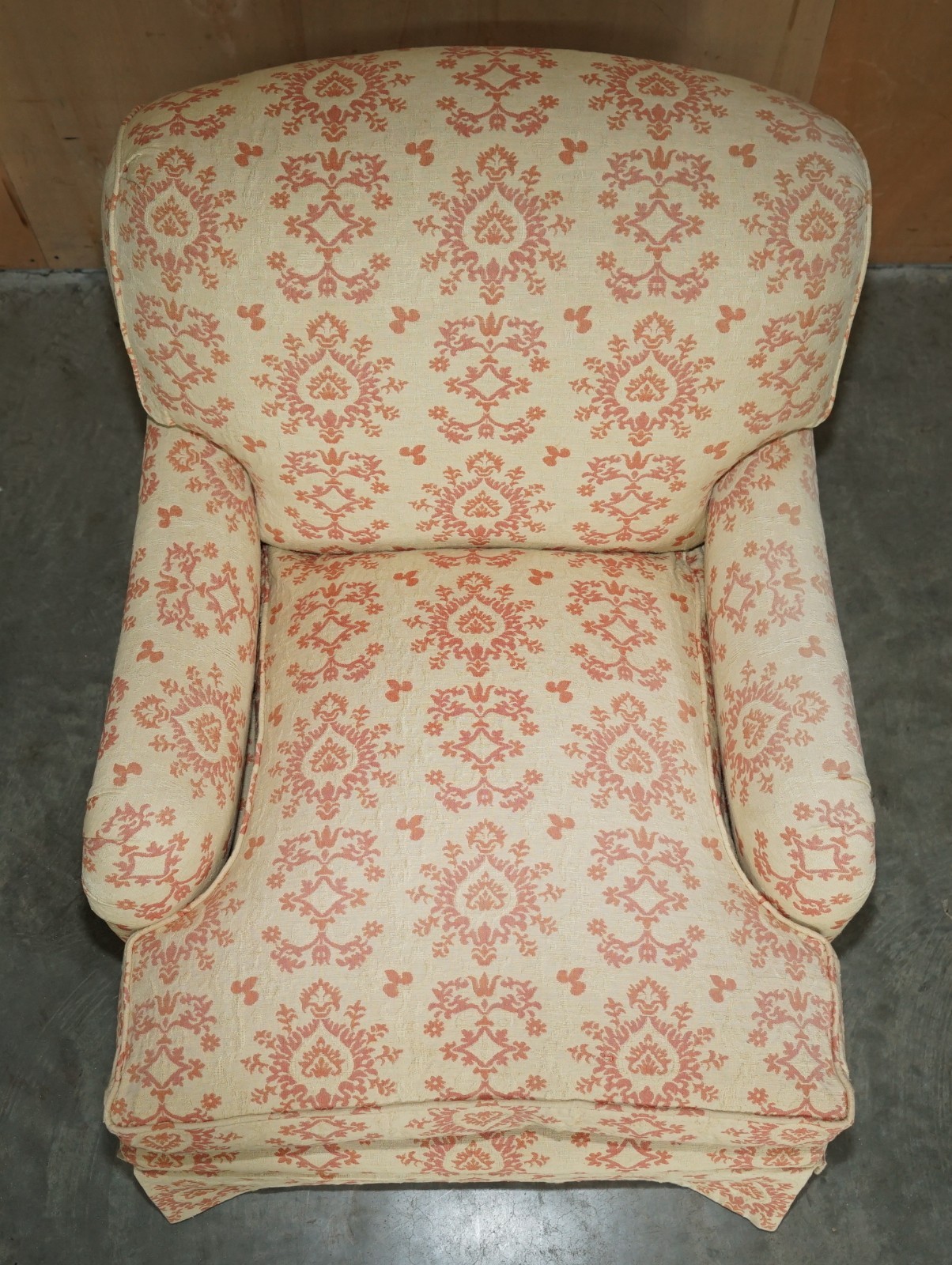 PAIR OF GEORGE SMITH CHELSEA FLORAL UPHOLSTERED HOWARD & SON’S STYLE ARMCHAIRS