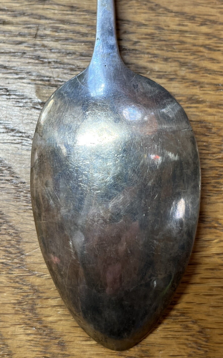 American Coin Silver Panel Table/Serving Spoon John A Shaw Newport RI 1802-19