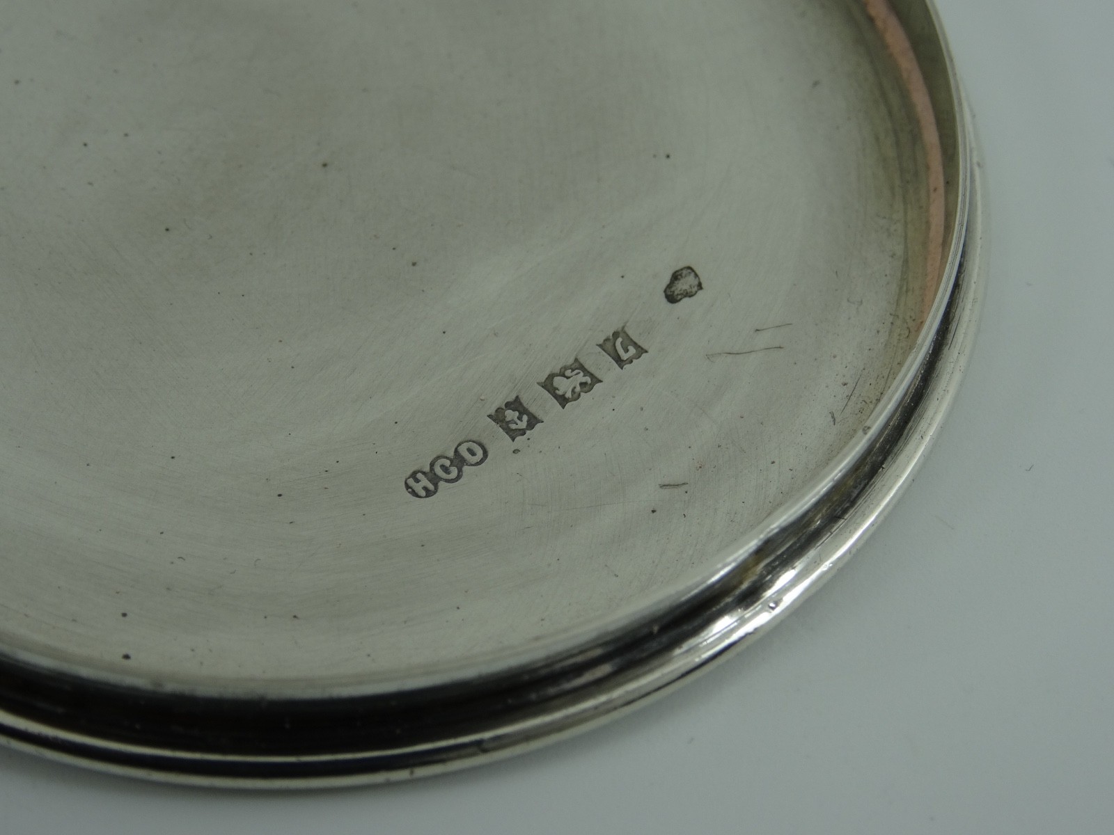 SOLID STERLING SILVER SPLENDID GUILLOCHE ENAMEL POWDER COMPACT BIRMINGHAM 1960