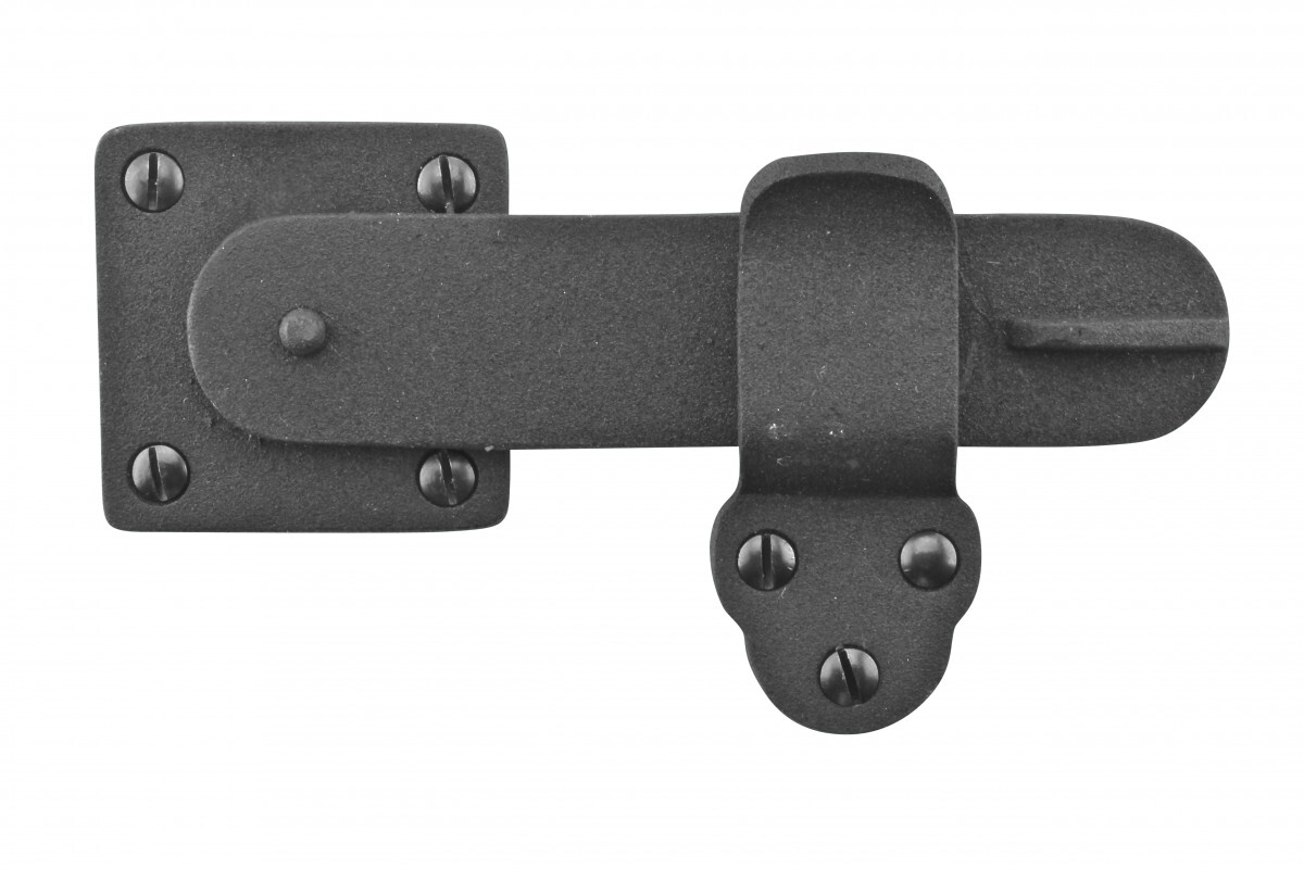 Renovators Supply Door Latch Wrought Iron Black Gate Latch/Barn Door Latch Lock